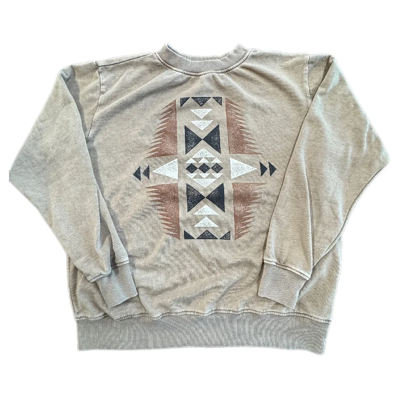 Deep Discounts Taupe Mineral Graphic Sweatshirt