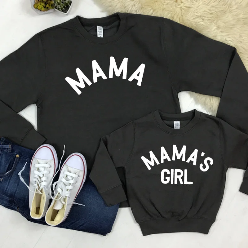 Mama & Mama's Girl Classic Sweatshirts Storm Grey (MRK X)