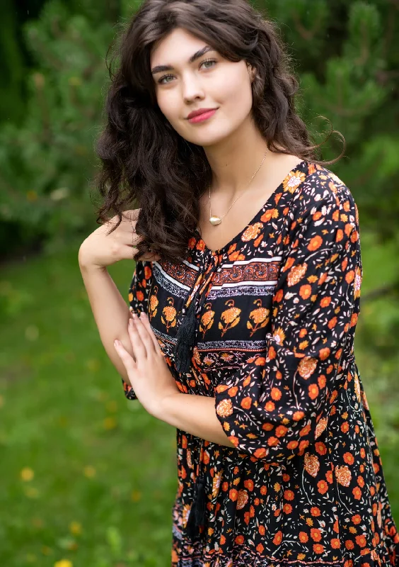 New Markdowns Nelly Black Mustard Mini Dress