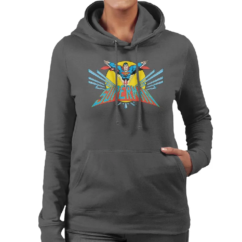Exclusive Savings Superman Flying Past The Sun Women's Hooded Sweatshirt