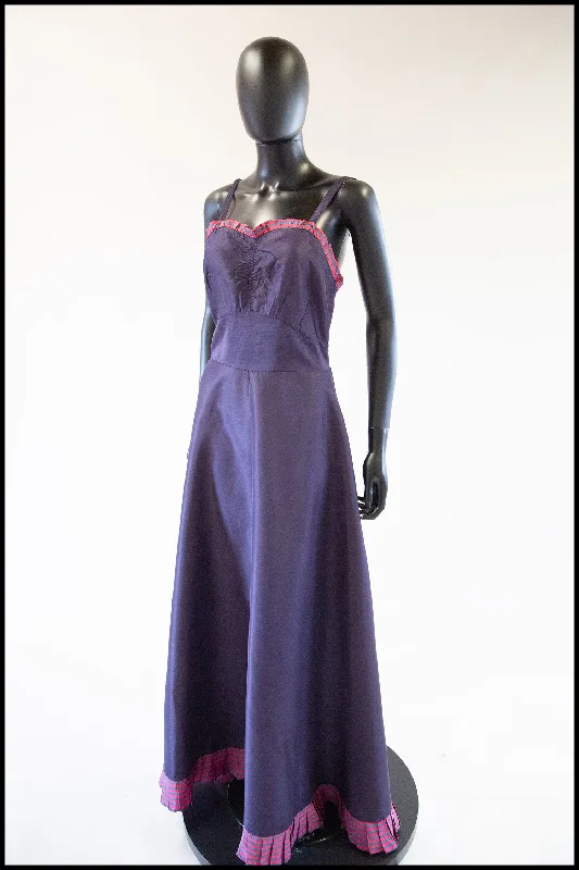 Early Access Vintage 1930s Purple Taffeta Slip Dress