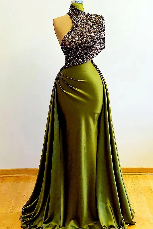 Loyalty Reward Green Prom Dresses, Cheap Evening Dresses, Long