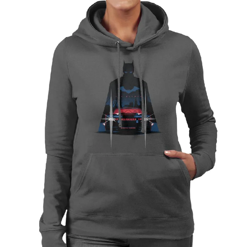 Weekend Deal The Batman Silhouette Batmobile Women's Hooded Sweatshirt