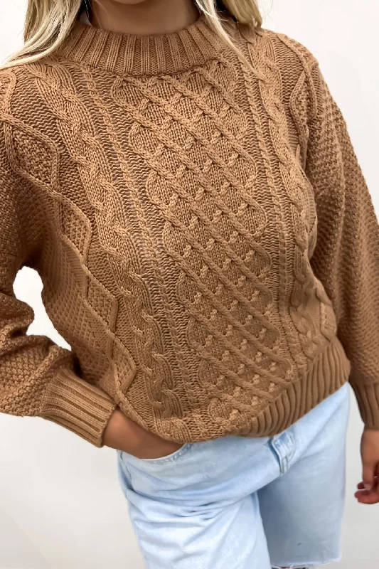 Savings Spectacular Rue Knit Sweater Tan