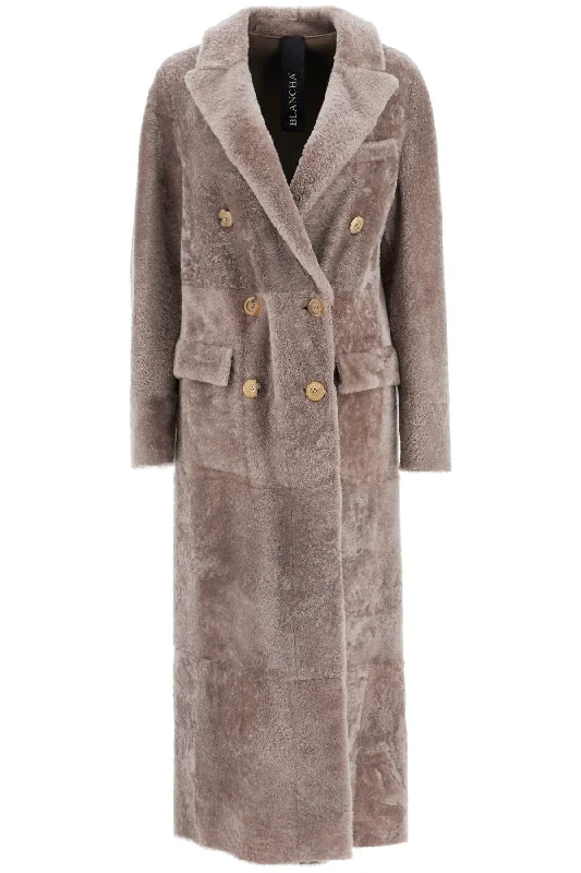 Friends and Family Sale BLANCHA shearling double-breasted