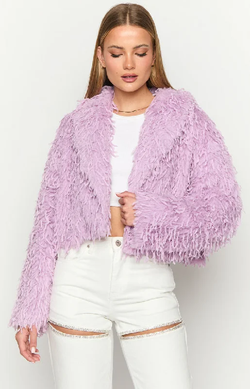 Deal Dash Amy Purple Fringe Jacket