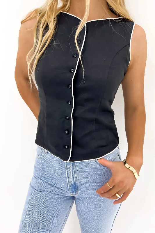 Limited Availability Eliana Vest Black