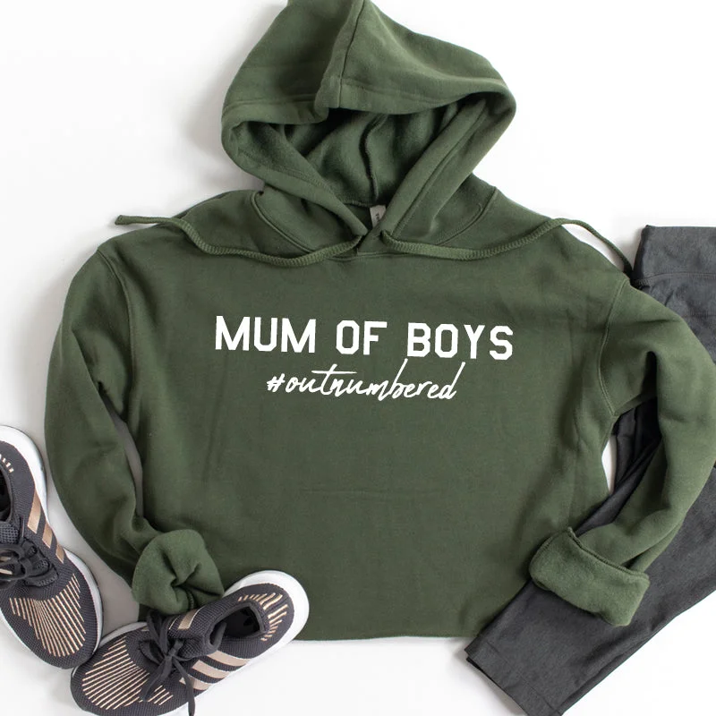 Bonus Savings Mum of Boys Hashtag Outnumbered Hoodie (MRK X)