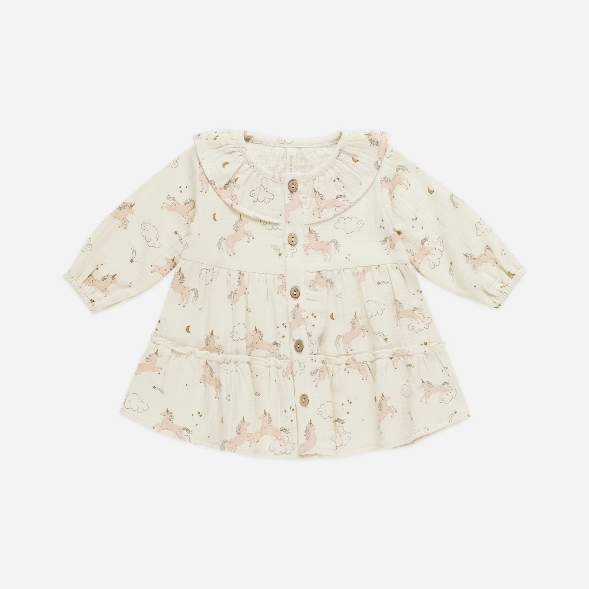 Price Smash Ruffle Collar Button Dress