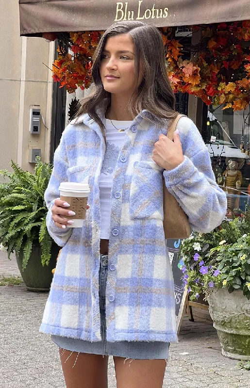 Flash Deals Neve Blue Check Jacket