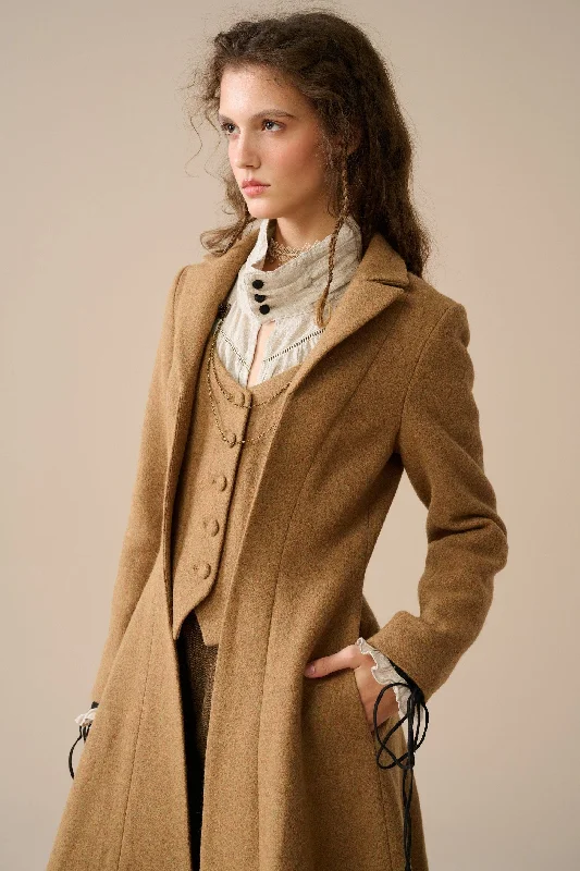 Doreen 15 |Vest-Layered 100% Wool Coat