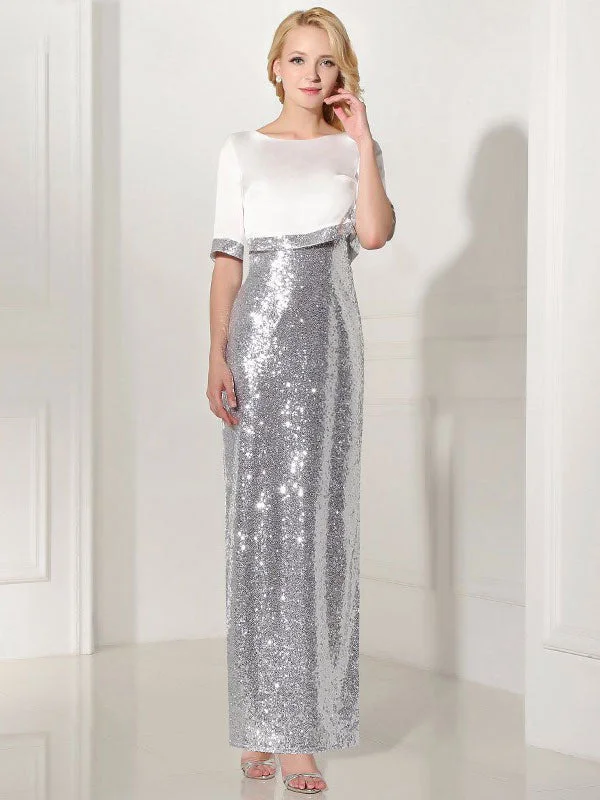 Shop and Save Modern Silver Evening Dress Sequin 2 Piece Mother Dress Sheath Split V Neck Flower Ankle Length Party Dress Shop and Save Modern Silver Evening Dress Sequin 2 Piece Mother Dress Sheath Split V Neck Flower Ankle Length Party Dress