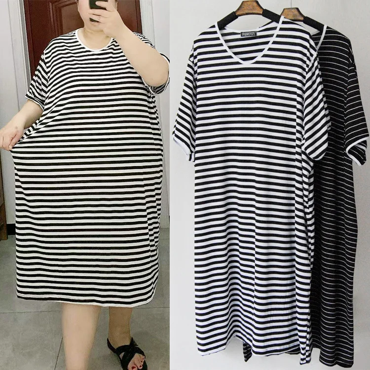 Plus Size Midi T Shirt Dress (Extra Big Size)