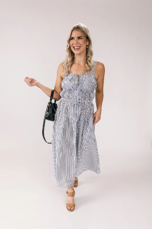 Today’s Deal Riley Dress | Charcoal Pinstripe
