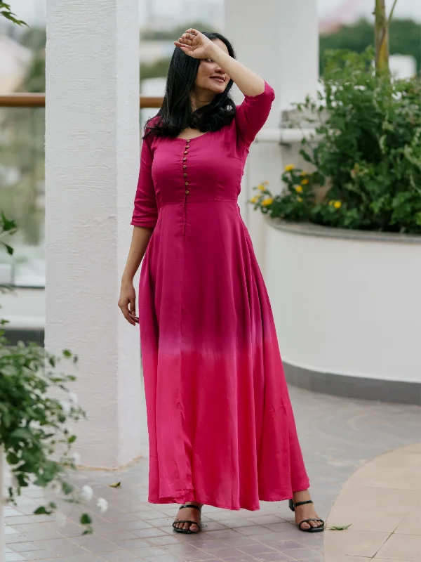 Buy More, Save More Sunset Bougainvillea Fit & Flare Dress