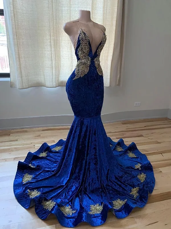 Anniversary Sale Blue Formal Dress, Sexy Glitter Prom Dress