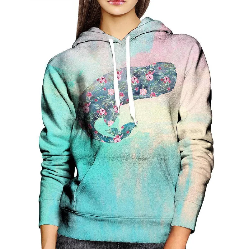 Best Bargains Flower Whale Womens Hoodie