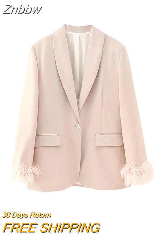 Price Meltdown Znbbw TRAF Feather Blazer Women Button Fashion Woman Blazer 2023 Casual Elegant Womens Jackets Long Sleeve Women Coats Price Meltdown Znbbw TRAF Feather Blazer Women Button Fashion Woman Blazer 2023 Casual Elegant Womens Jackets Long Sleeve Women Coats