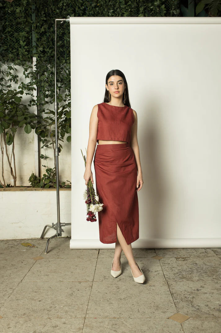 Deal Alert Draped Wrap-Around Skirt