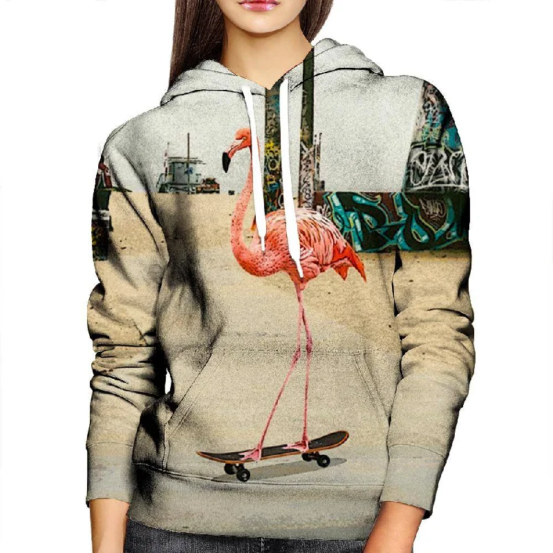 The Best Prices Venice Beach Flamingo Womens Hoodie