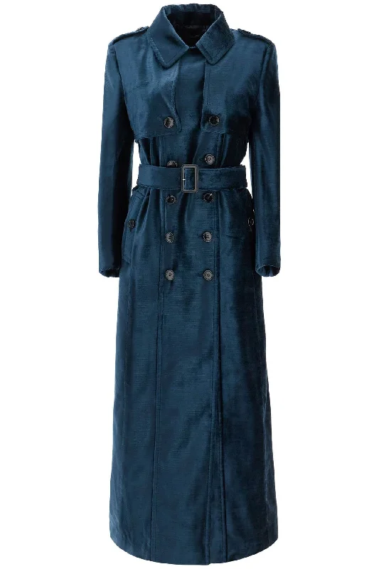 Exclusive Access TOM FORD double-breasted velvet coat with flame