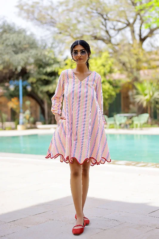 YEAR-End Sale Stripe Swing Dress
