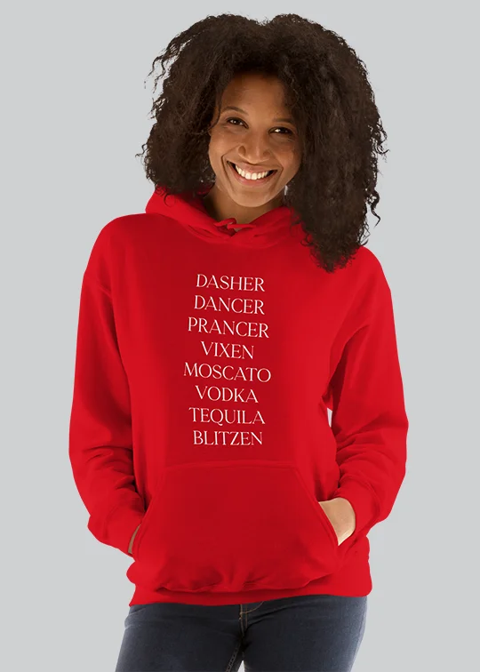 Major Savings Calling All Reindeer Names Womens Hoodie