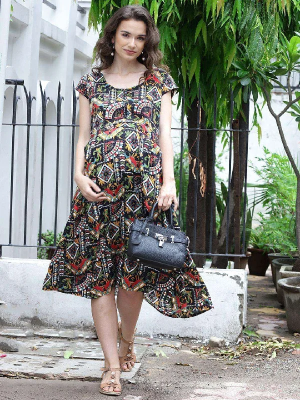 Friends and Family Sale Black A-Line Maternity Dress