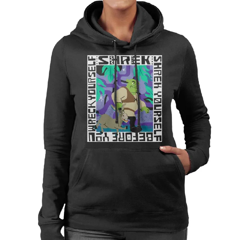 Exclusive Savings Shrek And Donkey Walking Together Women's Hooded Sweatshirt
