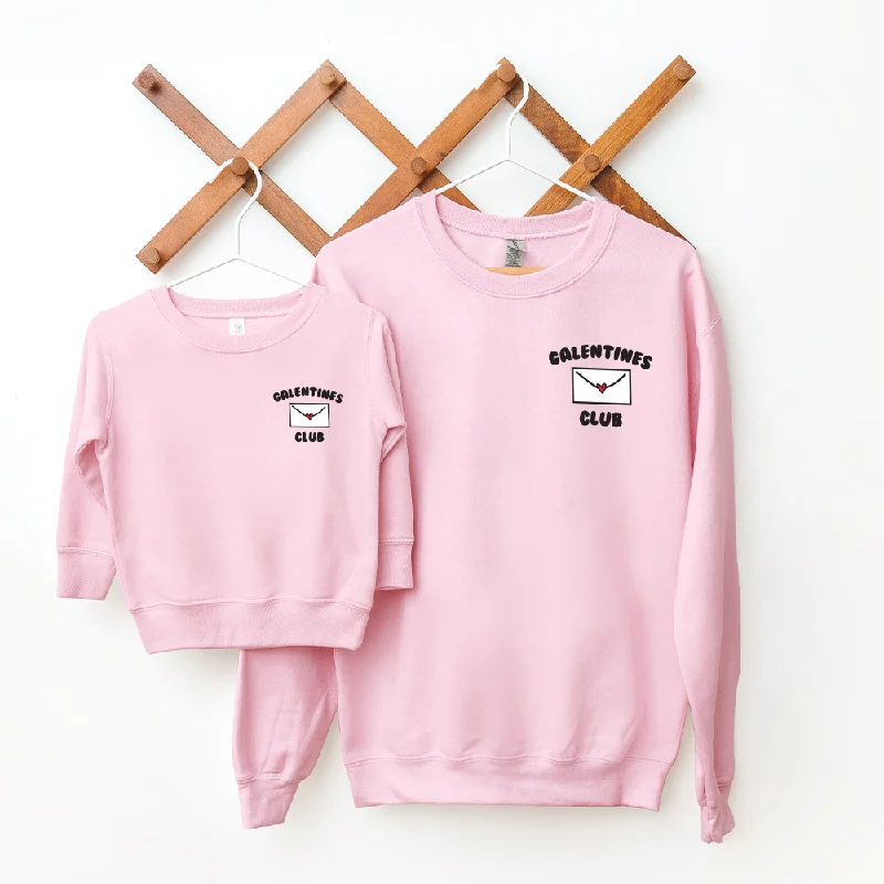 Galentines Club Matching Pocket Logo Sweatshirts