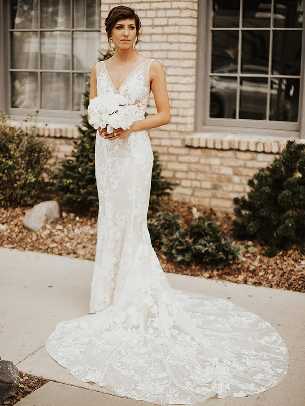 Extra Savings Exquisite Lace Mermaid Wedding Dress 2022 Sexy Deep V-Neck Court Train Wedding Gowns AN2304 Extra Savings Exquisite Lace Mermaid Wedding Dress 2022 Sexy Deep V-Neck Court Train Wedding Gowns AN2304