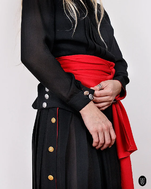 Hurry In 1990s Chanel Black Two-Piece Dress S