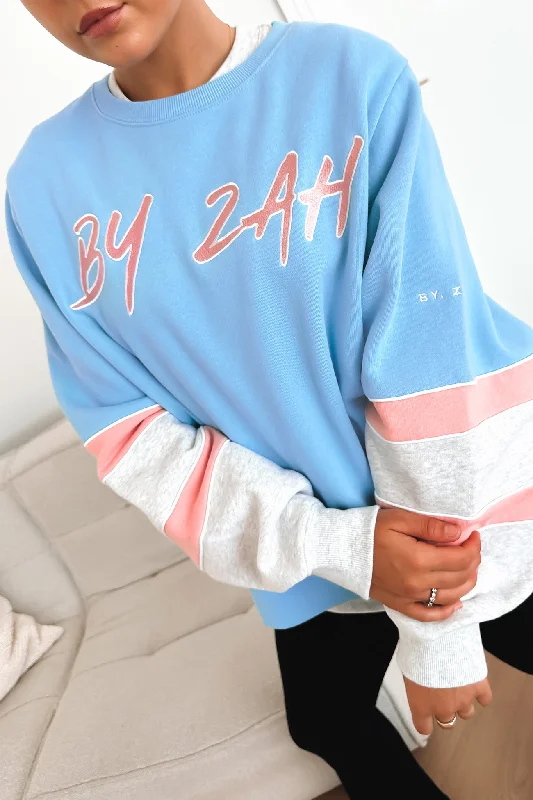 Massive Deals Zah College Fleece Powder Blue