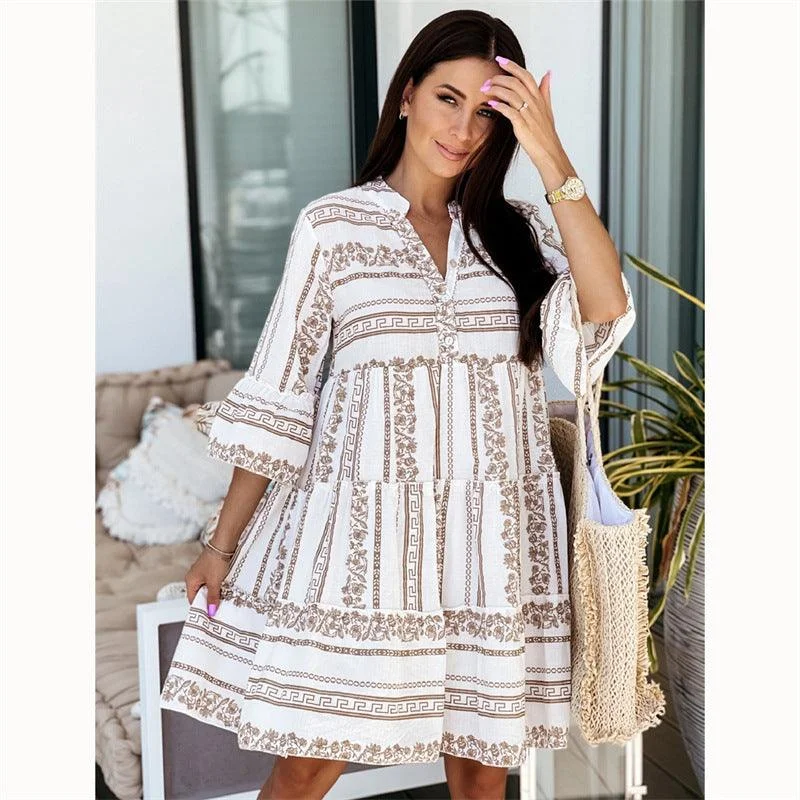 Closeout Sale Casual Loose Printed Women's Dress