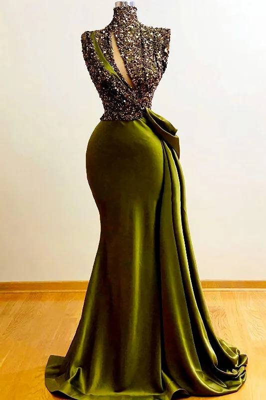 Special Buy Green Prom Dresses, Cheap Evening Dresses, Long