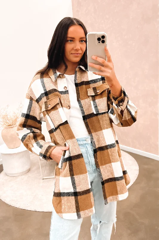 Bargain Prices Bee Shacket Tan