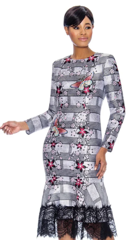 Special Promotion Terramina Multi Color Dress lace tiered bottom