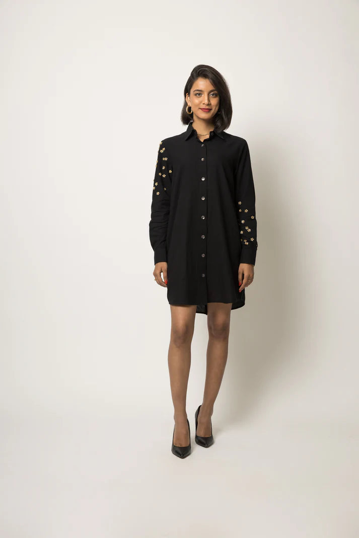 Last Chance Floral Sleeves Shirt Dress