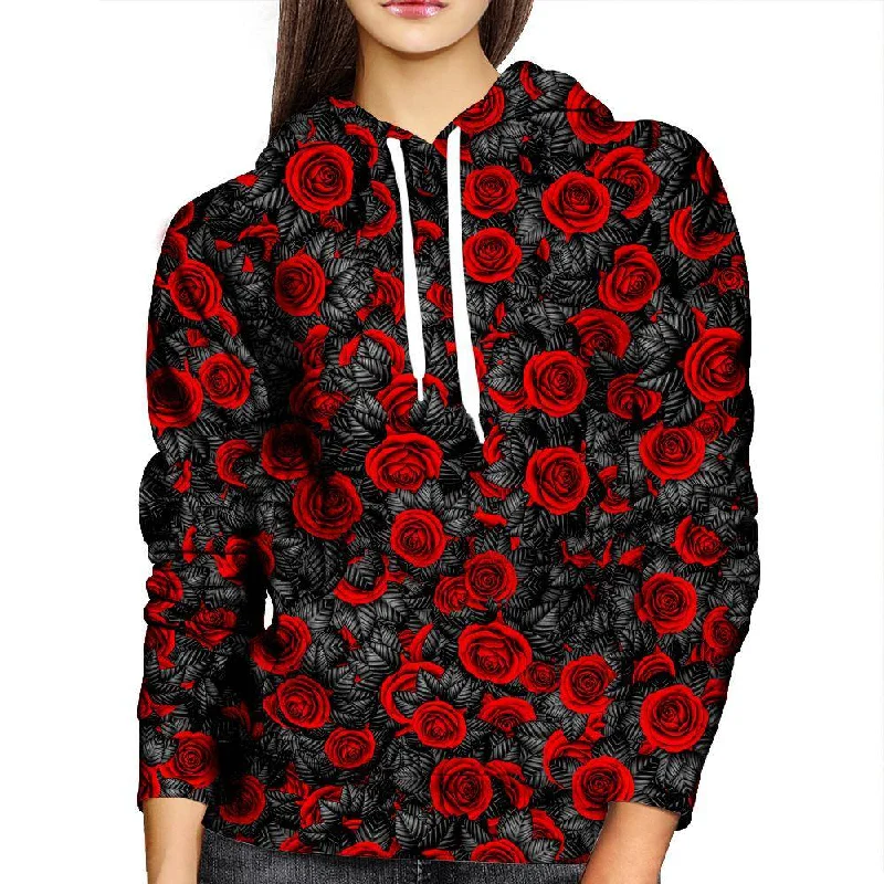 Exclusive Offers Red Rose Womens Hoodie