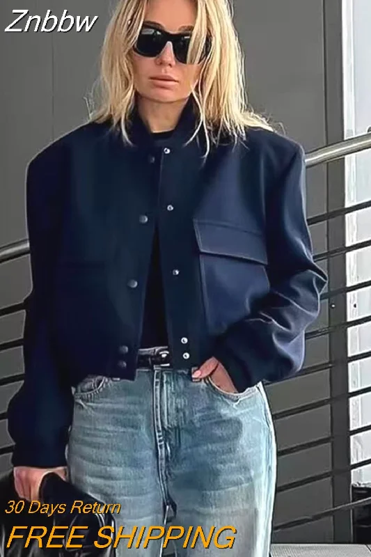 Amazing Deals Znbbw Single Breated Bomber Jacket Coats Women Elegant Long Sleeve Large Pocket Short Clothing Spring Ladies Fashion Tops Amazing Deals Znbbw Single Breated Bomber Jacket Coats Women Elegant Long Sleeve Large Pocket Short Clothing Spring Ladies Fashion Tops