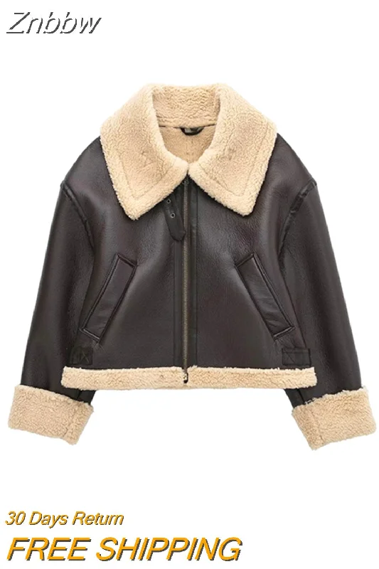 Limited Quantity Znbbw Winter 2023 Women Jacket Coats Faux Shearling Sheepskin Coat Retro Motorcycle Jacket Fleece Woman Jackets Outerwear Tops Limited Quantity Znbbw Winter 2023 Women Jacket Coats Faux Shearling Sheepskin Coat Retro Motorcycle Jacket Fleece Woman Jackets Outerwear Tops