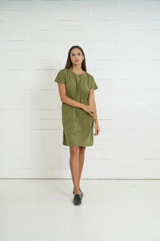 Extra Discounts Harper  Nursing Dress    (Burnt Olive)