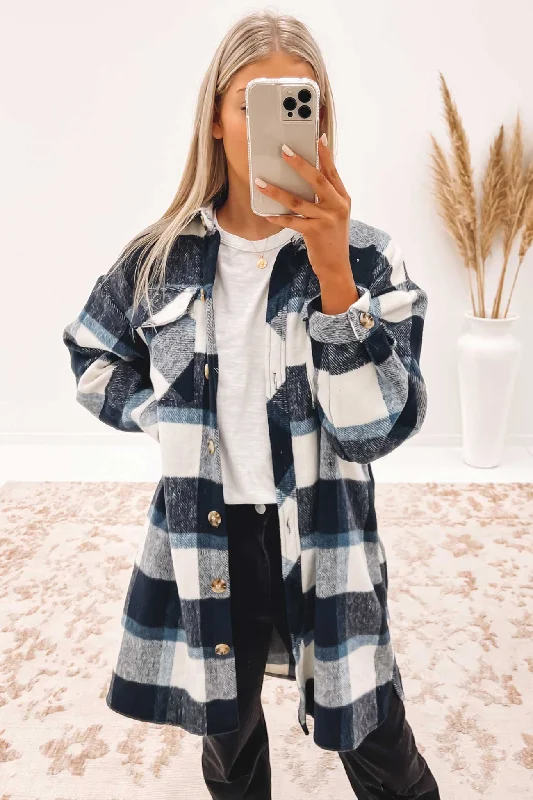 Season Finale Sale Ayla Shacket Navy