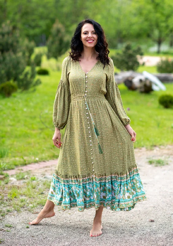 Simona Jasmin Green Dress