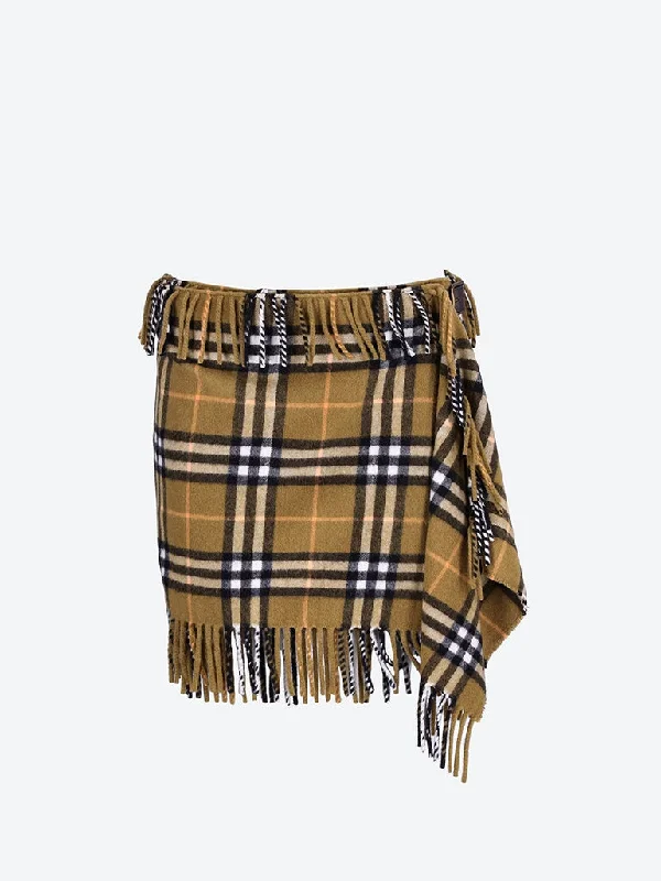 Mini check skirt