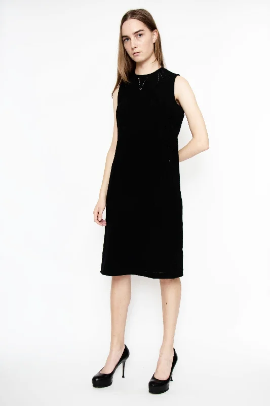 Time-Limited Offer Early 2000s Chado Ralph Rucci Black Wool Cut and Stitch Dress XS Time-Limited Offer Early 2000s Chado Ralph Rucci Black Wool Cut and Stitch Dress XS