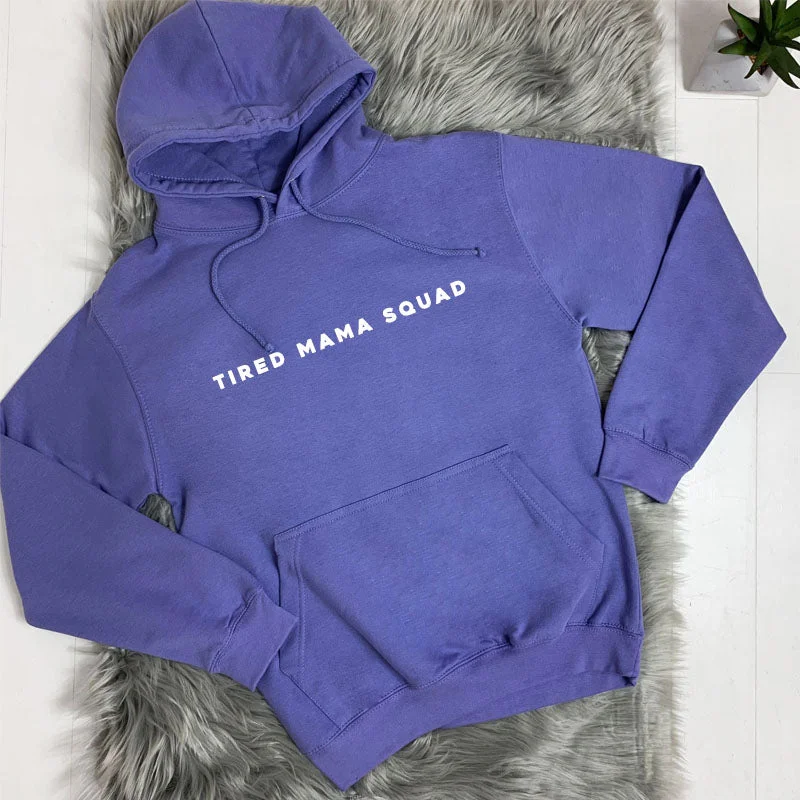 Deal Alert Tired Mama Squad Basic Hoodie (MRK X)
