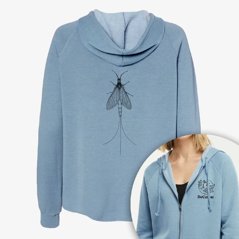 Deep Discounts Ephemera Danica - Mayfly - Women's Cali Wave Zip-Up Sweatshirt