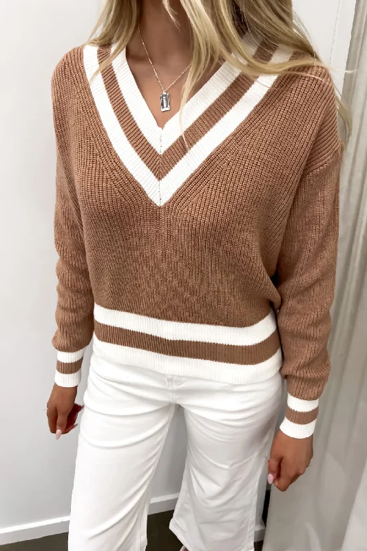Year-End Sale Romona Rugby Knit Tan