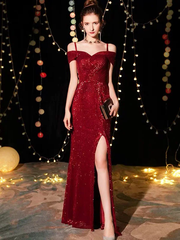 Weekend Special Amazing Sequin Evening Dresses Sexy Off The Shoulder Split Floor Length Maxi Dress Weekend Special Amazing Sequin Evening Dresses Sexy Off The Shoulder Split Floor Length Maxi Dress